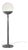 Vintage Sphere Floor Lamp in Steel and Glass, Italy, 1970s For Sale