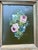 Fantastic Original Antique Botanical Oil Painting Victorian Still Life Roses Dogwood Antique Frame For Sale In Philadelphia - Image 6 of 8