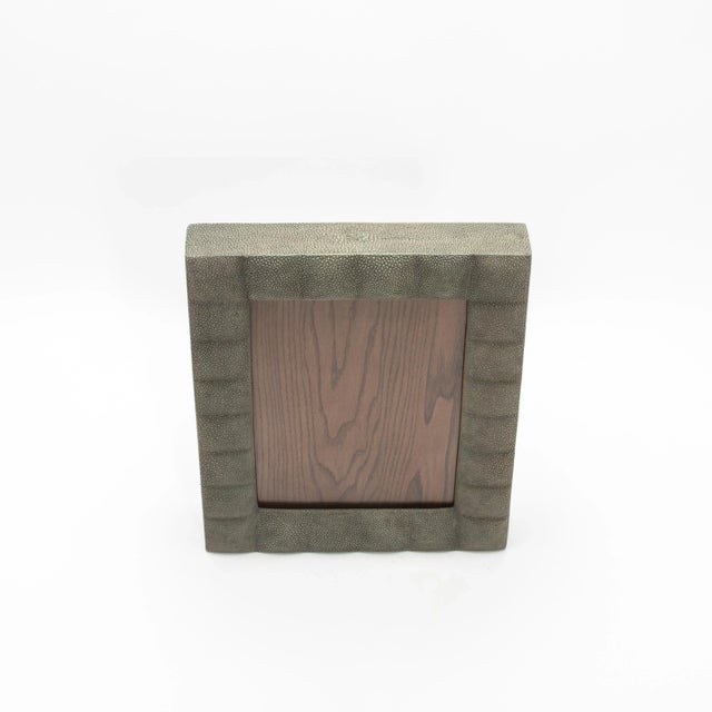 Picture Frame 5x7” in Quilted Grey Shagreen by R&y Augousti For Sale In Los Angeles - Image 6 of 9