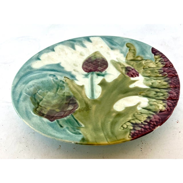 Imported from France. Depose K B (Keller & Guerin) Luneville marked on the underside of the plate. Created between 1890...