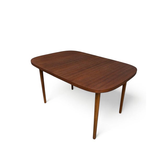 Mid-Century Extendable Dining Table in Teak with Rounded Edges, 1960s For Sale - Image 12 of 12