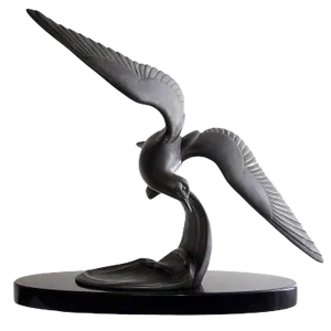 Vintage Mid-Century Art Deco Style Bronzed Spelter Seagull Sculpture