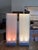 Postmodern 1990s Pablo Designs San Francisco Frosted Lucite Architectural Table Lamps - a Pair For Sale - Image 3 of 12