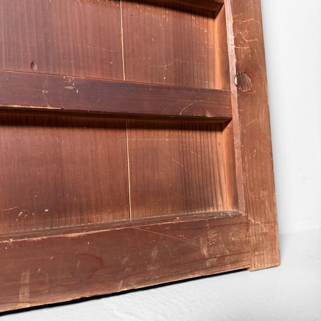 Brown Antique Japanese Wooden Wall or Door Panels, 1890s, Set of 2 For Sale - Image 8 of 11