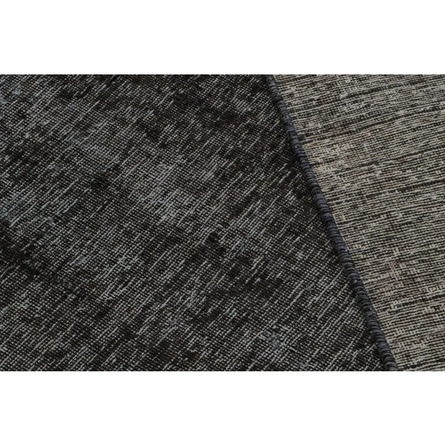 Textile Vintage Persian Rug in Black and Gray, From Rug & Kilim For Sale - Image 7 of 7