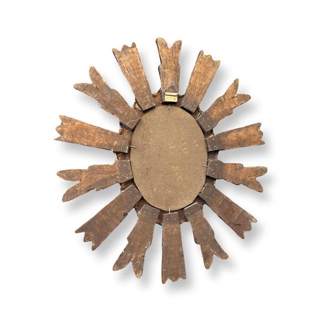 Vintage Italian Sunburn Mirror For Sale - Image 4 of 5