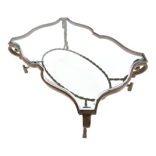 1940s French Art Deco Coffee Table in the Style of Gilbert Poillerat For Sale