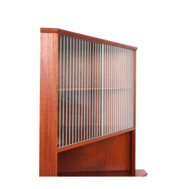Vintage Danish Teak Corner Cabinet with Display Case, 1960s For Sale - Image 4 of 13