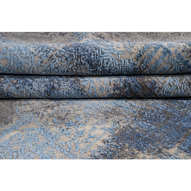 21st Century Modern Contemporary Abstract Wool Rug For Sale - Image 4 of 13