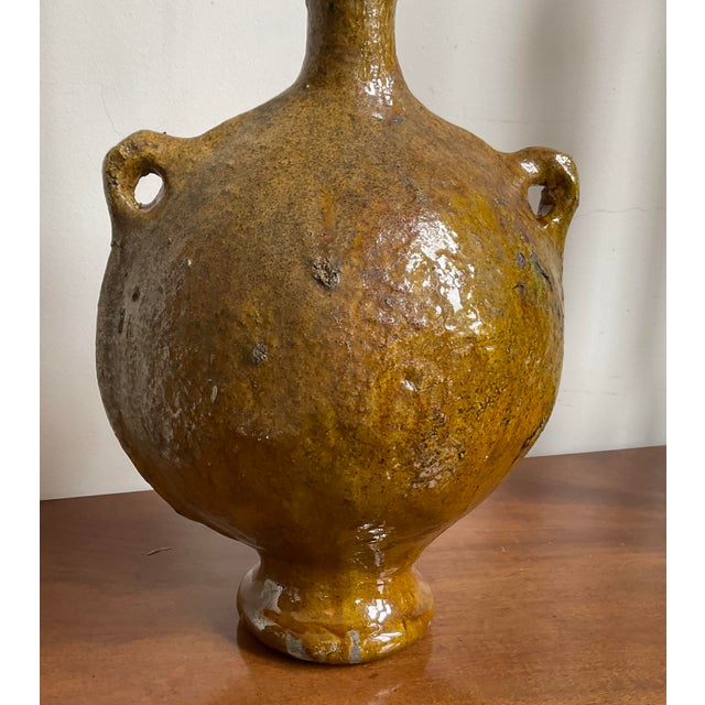 1980s Moroccan Vessel in Yellow For Sale In Raleigh - Image 6 of 18