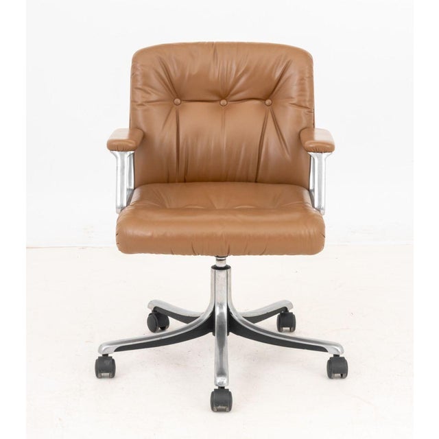 OsvaIdo Borsani (Italian, 1911-1985), Swivel Office Chair, Model No. P126, circa 1970, produced by Tecno, Italy, aluminum,...