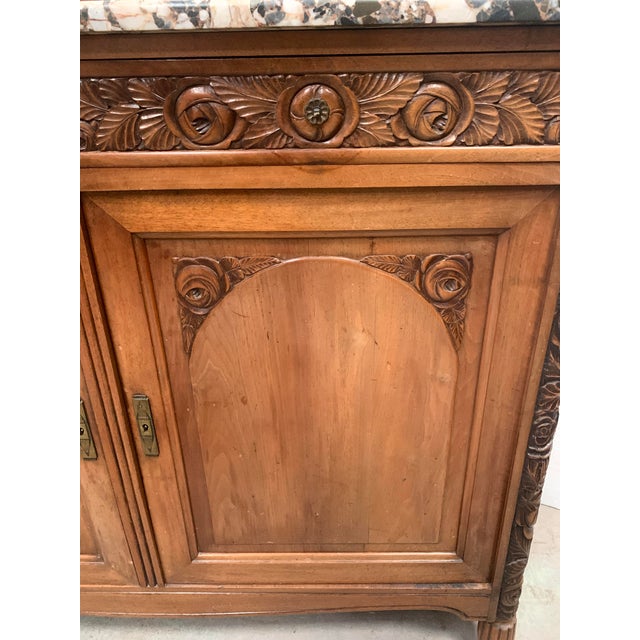 Art Deco Dining Room Set in Finely Carved Walnut, Set of 9 For Sale - Image 18 of 18