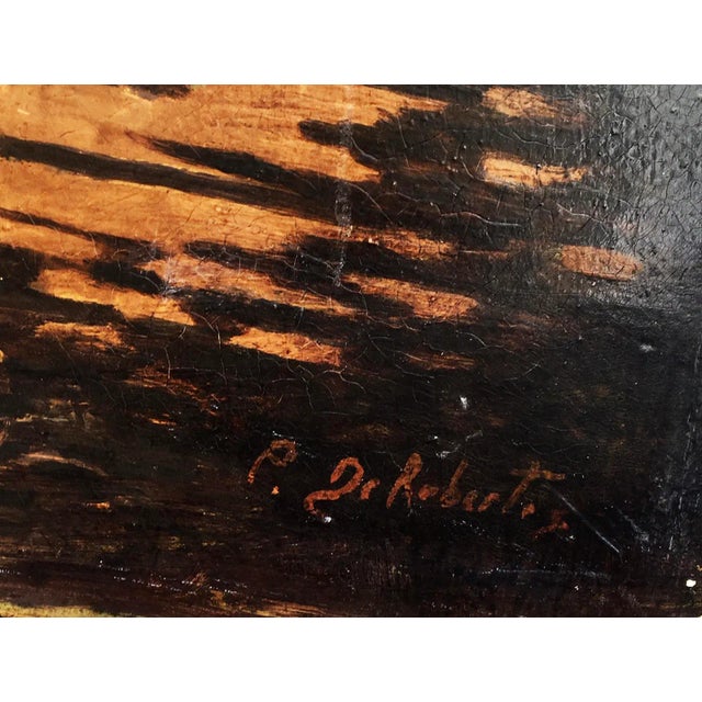 Coast Landscape Painting, Posillipo School, Italy, Oil on Canvas, Framed For Sale - Image 10 of 11