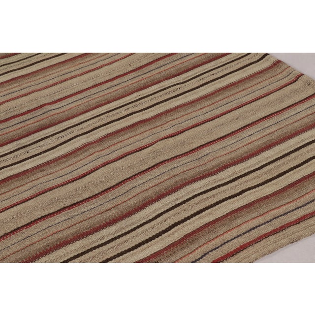 Tribal Vintage Persian Kilim, Tribal Rug in Polychromatic Stripes For Sale - Image 3 of 7