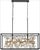 Possini Euro Design Carrine Black Painted Gold Linear Pendant Chandelier 38 1/2" Wide Modern Clear Crystal 8-Light Fixture...