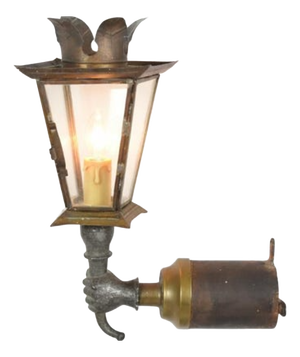 Mid-Century Style Handmade Brass Wall Sconce, 1980s