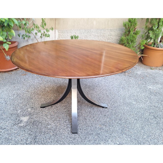 Model T69 Dining Table in Brass-Plated Iron by Eugenio Gerli and Osvaldo Borsani for Tecno, 1970s For Sale - Image 3 of 6