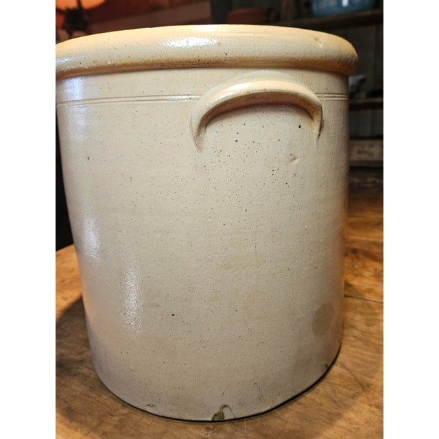 Cream Bee Sting Stoneware Crock For Sale - Image 8 of 11