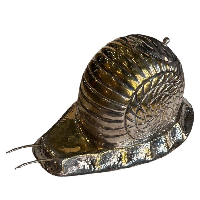 Postmodern 1990s Silver Plate Snail Tureen For Sale - Image 3 of 7