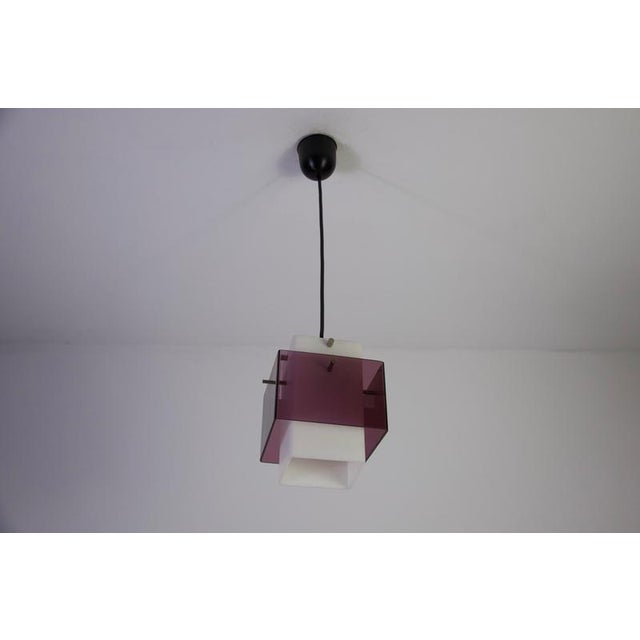 Hollywood Regency Acrylic Glass Pendant Lamp, Germany, 1970s For Sale - Image 3 of 13