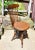 Antique Quarter Sawn Oak High Back Organ Stool with Claw Feet 1890s Era An antique solid quarter sawn oak high back organ...