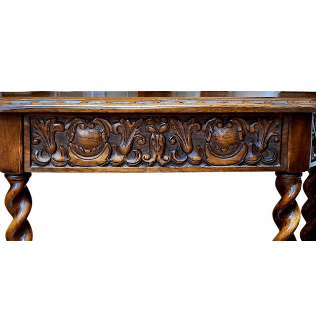 A Pair of Early 20th-Century Jacobean Revival Entryway Tables by Irving & Casson For Sale In San Francisco - Image 6 of 11