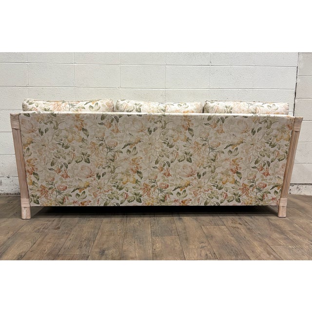 Vintage MCM Ficks Reed Style Organic Coastal Boho Style Rattan Sofa For Sale - Image 12 of 12