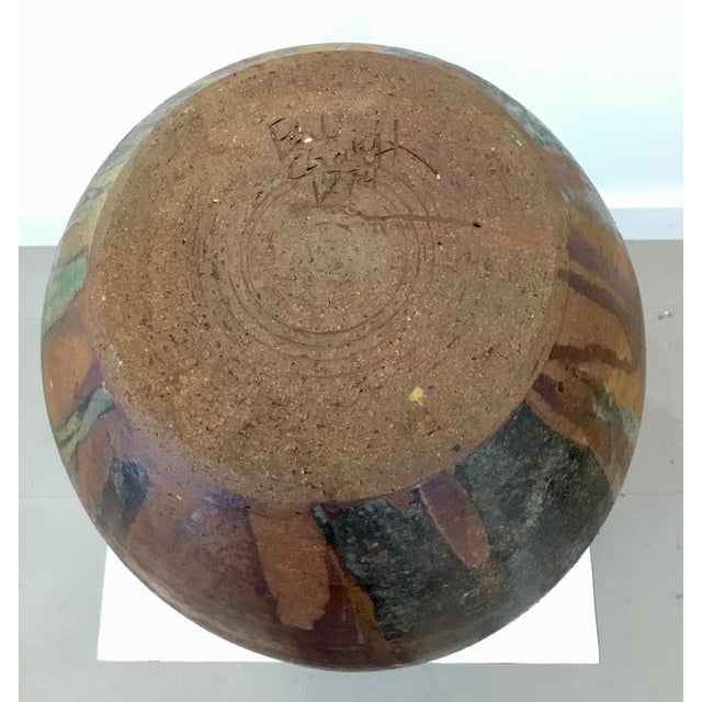 Ceramic 1974 Vintage Studio Pottery Vase by Paul Chaleff For Sale - Image 7 of 8