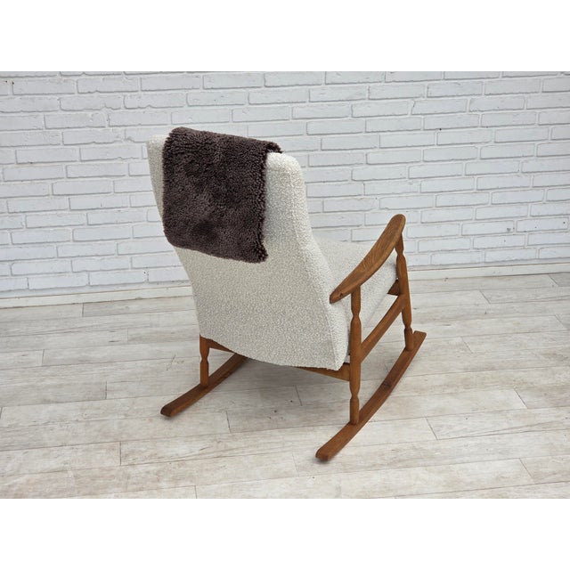 Vintage Scandinavian High-Backed Rocking Chair, 1970s For Sale - Image 18 of 18