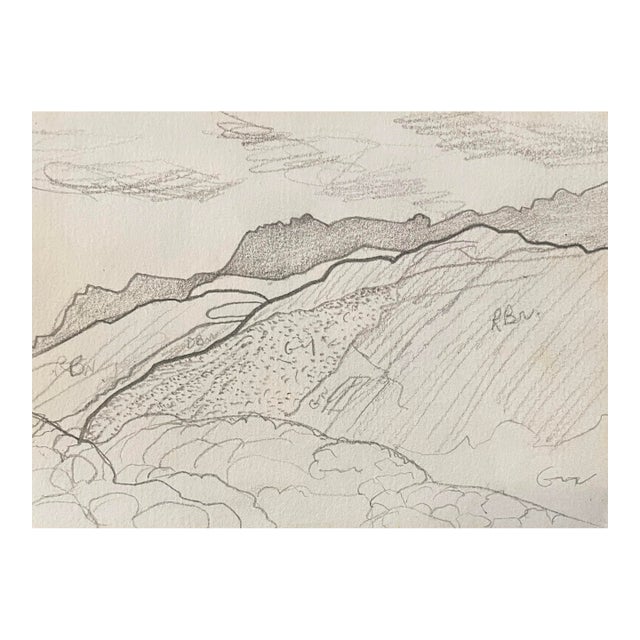 1986 Robert Angeloch Welsh Quarry Drawing For Sale