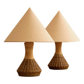 Vintage Table Lamps by Chirs Haskevm, Denmark, 1960s, Set of 2 For Sale