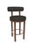 Contemporary Collector Modern Moca Bar Chair in Safire 2 Fabric and Smoked Oak by Studio Rig For Sale - Image 3 of 7