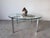 Mid-Century Modern 1970s Mid-Century Modern Knoll Barcelona-Style Chrome X-Base Round Glass Coffee Table For Sale - Image 3 of 12