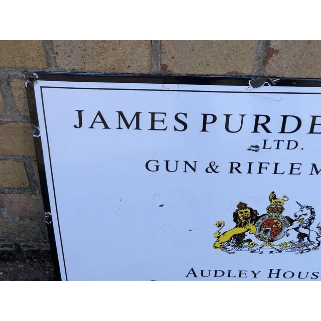 Paint Enamel Sign from James Purdey & Sons For Sale - Image 7 of 13
