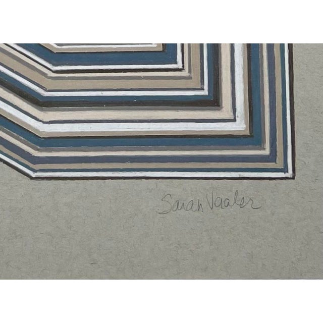 Mid-Century Modern Contemporary Original Abstract Geometric Drawing 6 by Sarah Vaaler For Sale - Image 3 of 5