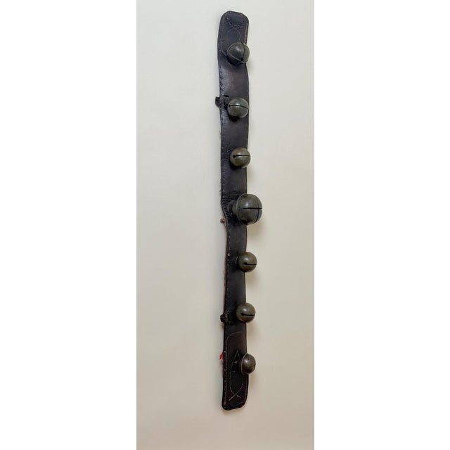 Antique Horse Sleigh Bells on Leather Collar, 1890s For Sale - Image 12 of 18