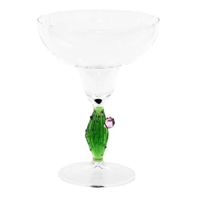 Cactus Mania Margarita Glass from Casarialto, Set of 4 For Sale