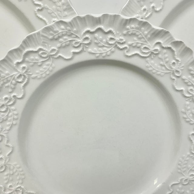 1989 Vintage English Americana Wedgwood for Ralph Lauren Le Blanc Claire Dinnerware - 2 Dinner, 1 Salad Plate For Sale - Image 10 of 10