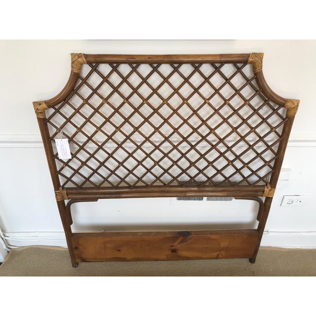 Chinese Chippendale Rattan Twin Headboard MidCentury Chairish