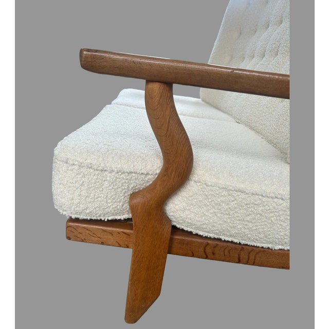 Wood Guillerme Et Chambron "Grand Repos" Sofa, France 1950s For Sale - Image 7 of 18