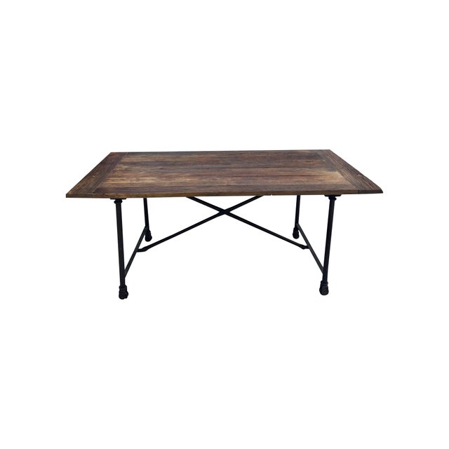 Restoration Hardware Restoration Hardware Flatiron Rectangular Dining Table in Reclaimed Wood For Sale - Image 4 of 10