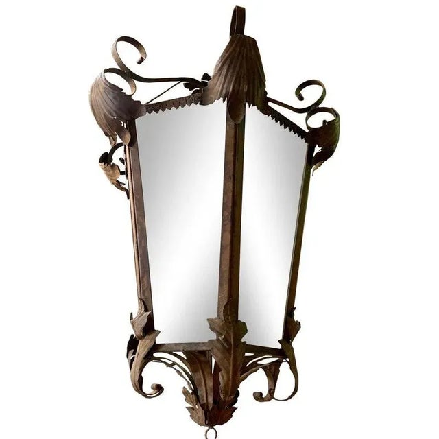 Antique French Lantern-Style Candle Chandelier For Sale - Image 6 of 6