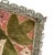 Vintage Japanese Gobelin Rose Tapestry Table Runner Olive Green Pink Metallic Trim For Sale In Dallas - Image 6 of 9