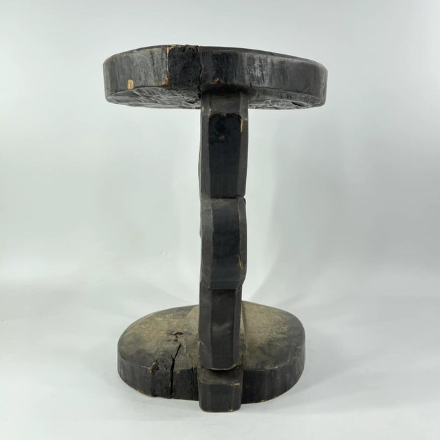 Early 20th Century Tabwa Wood Stool with Fish Design Congo For Sale In Denver - Image 6 of 11