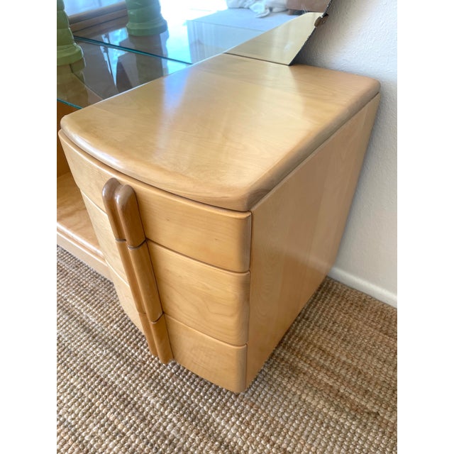 Vintage 1930s Heywood Wakefield Airflow Vanity Dressing Table Art Deco / Mid Century Modern Style For Sale - Image 18 of 18