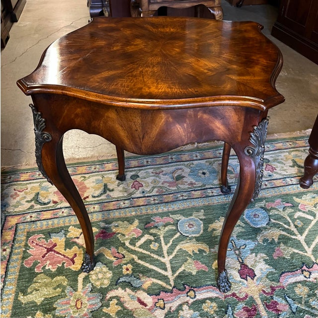 Wood Theodore Alexander End Table For Sale - Image 7 of 10