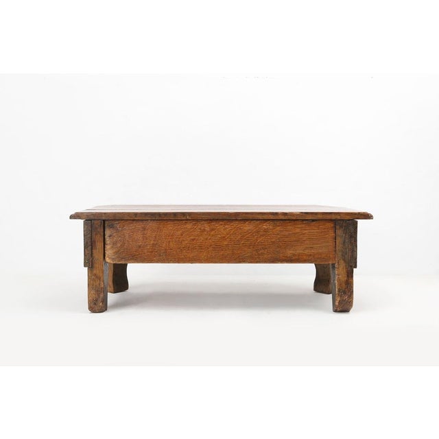 Rustic Low Church Stool in Oak, France, 1900 For Sale - Image 10 of 14