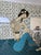 Vintage 1980s Postmodern Ting Shao Kuang Style Chinese Modern Large Wall Art Painting 36 X 36 For Sale - Image 4 of 11