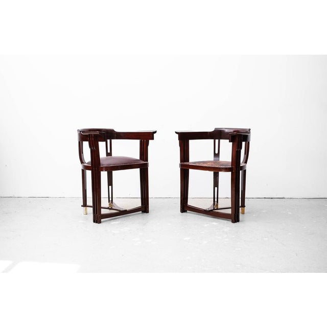 Antique Art Nouveau Armchairs by Anton Pospischil Jr., 1900, Set of 2 For Sale - Image 6 of 18