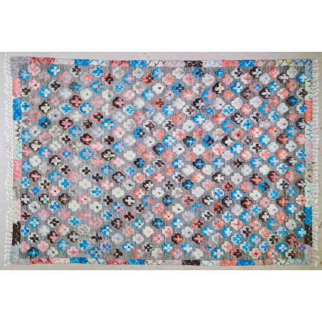 Textile Moroccan Hand Knotted Millfeur Rug With Soft Hi-Low Texture,7'x10' For Sale - Image 7 of 7